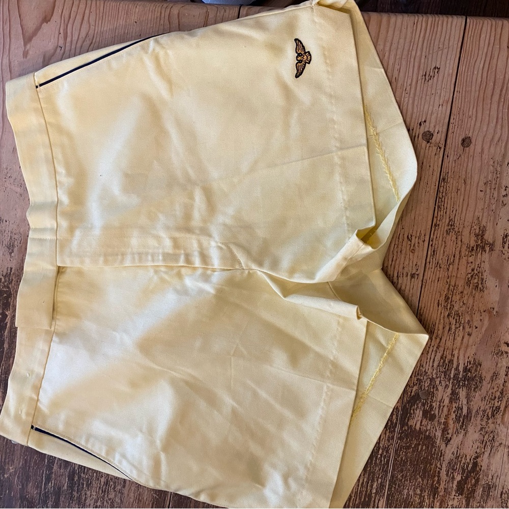 Stan Smith Deadstock Vintage 70’s 80's Tennis Shorts Size 36R Yellow Duofold